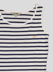 Robe Femme Débardeur Rayée Marinière – Coton Blanc & Bleu Marine