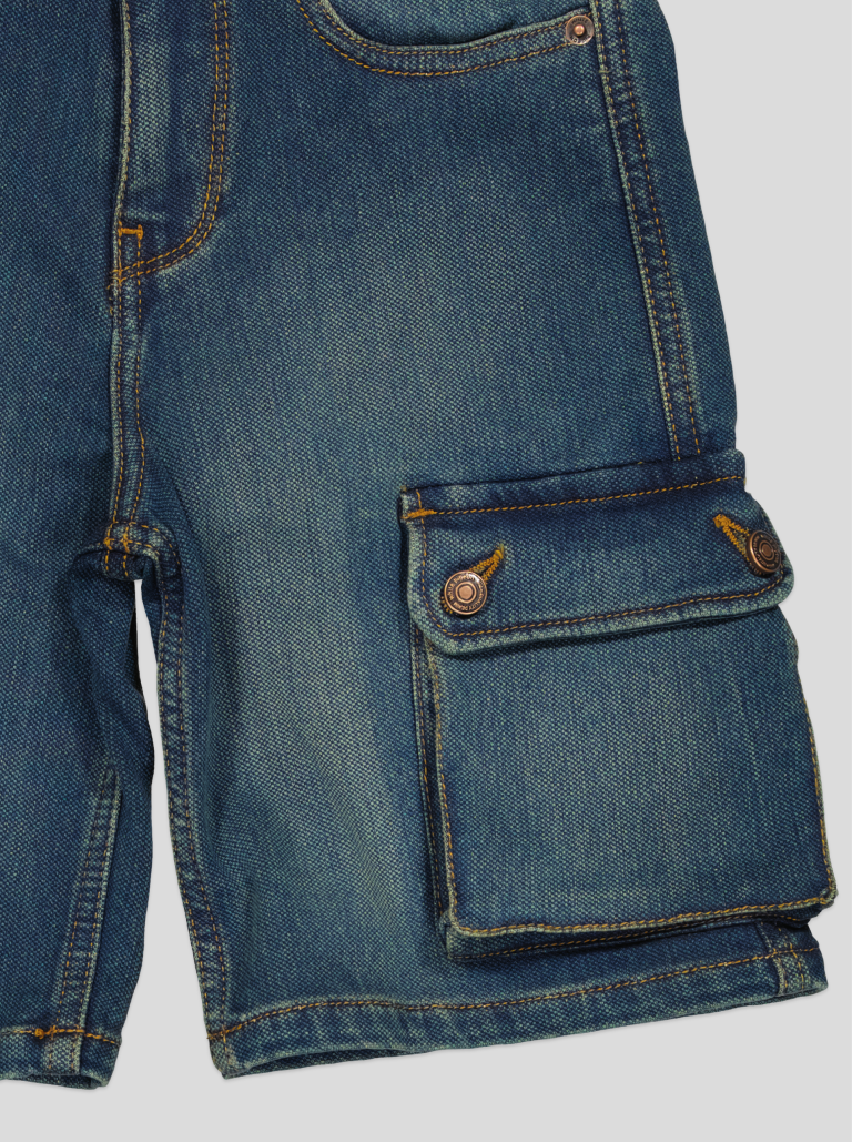 Short en jean cargo