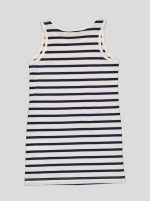 Robe Fillette Débardeur Rayée Marinière – Coton Blanc & Bleu Marine – Image 4