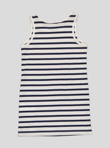 Robe Fillette Débardeur Rayée Marinière – Coton Blanc & Bleu Marine