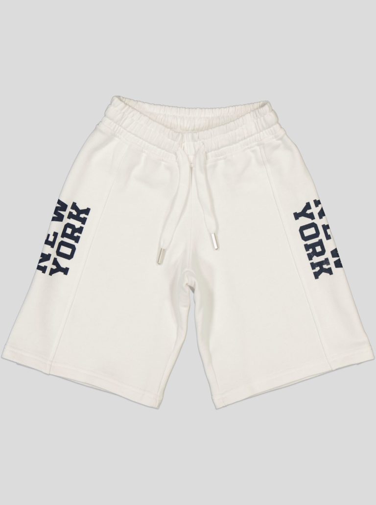 Ensemble Garçon "New York 95" – T-shirt Col Contrastant + Short Molleton