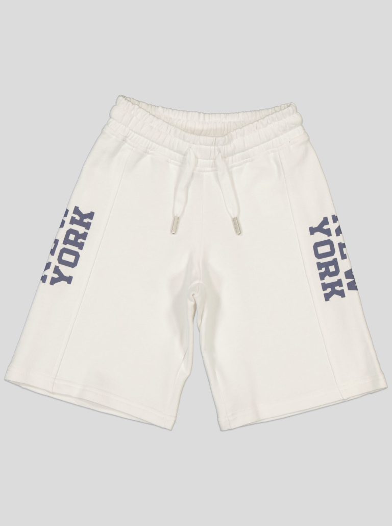 Ensemble Garçon "New York 95" – T-shirt Col Contrastant + Short Molleton