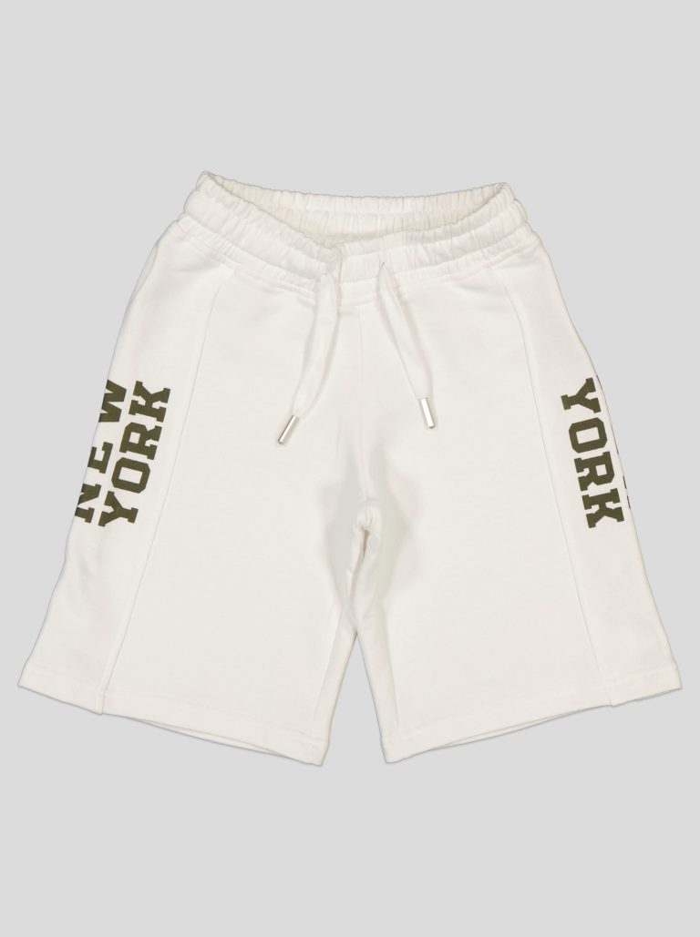Ensemble Garçon "New York 95" – T-shirt Col Contrastant + Short Molleton