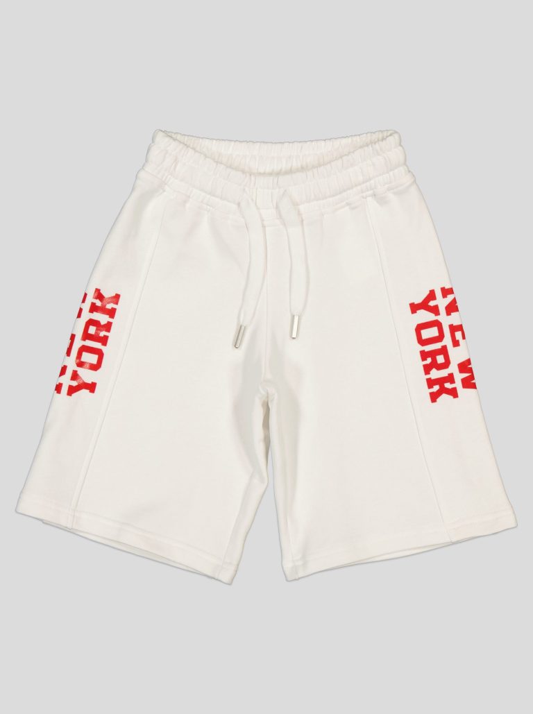 Ensemble Garçon "New York 95" – T-shirt Col Contrastant + Short Molleton