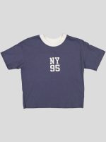 Ensemble Garçon "New York 95" – T-shirt Col Contrastant + Short Molleton – Image 9
