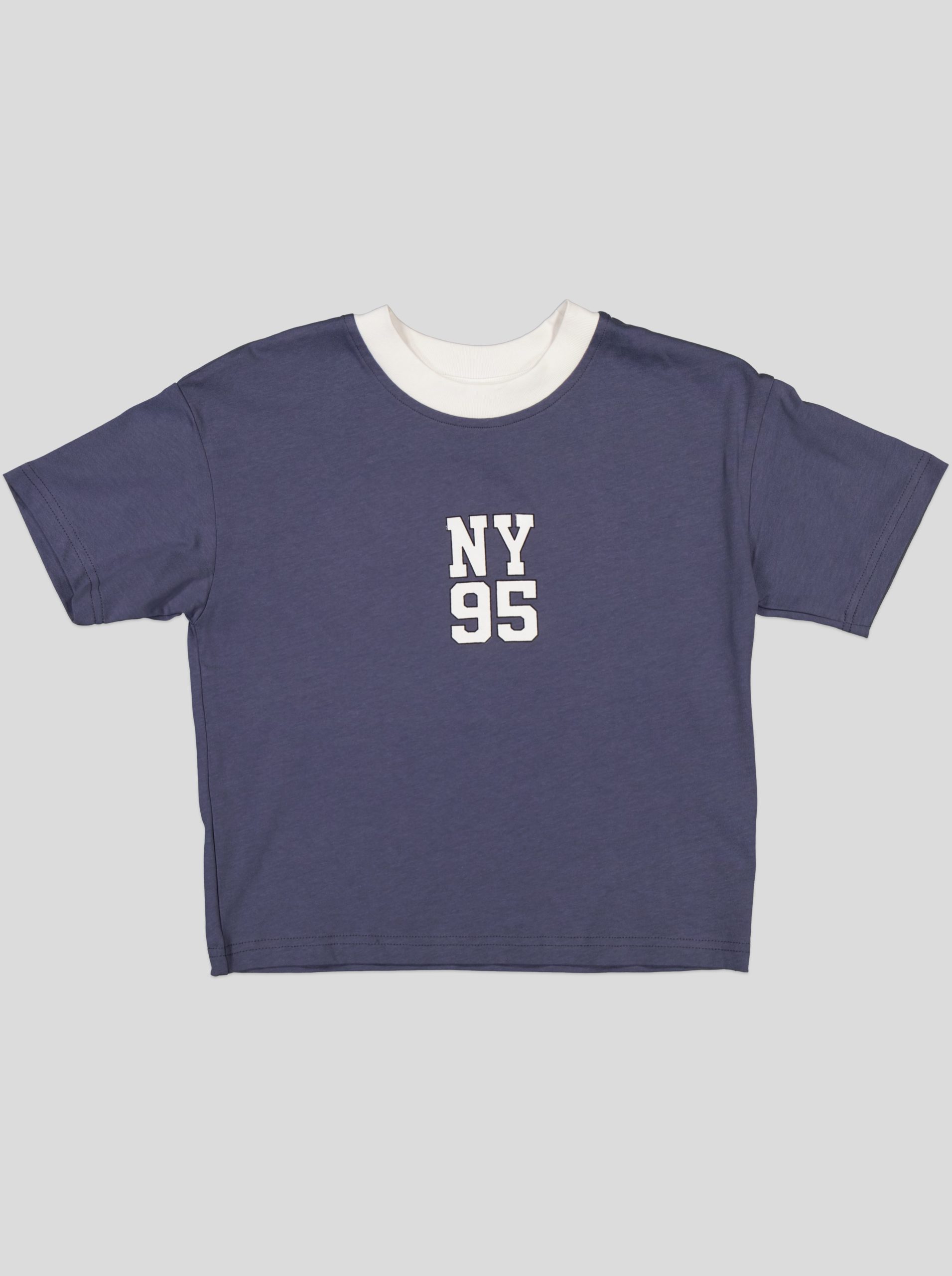TSB002_WP+2_WP Ensemble Garçon "New York 95" – T-shirt Col Contrastant + Short Molleton – Image 9