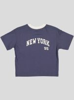 Ensemble Garçon "New York 95" – T-shirt Col Contrastant + Short Molleton – Image 10