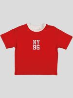 Ensemble Garçon "New York 95" – T-shirt Col Contrastant + Short Molleton – Image 23