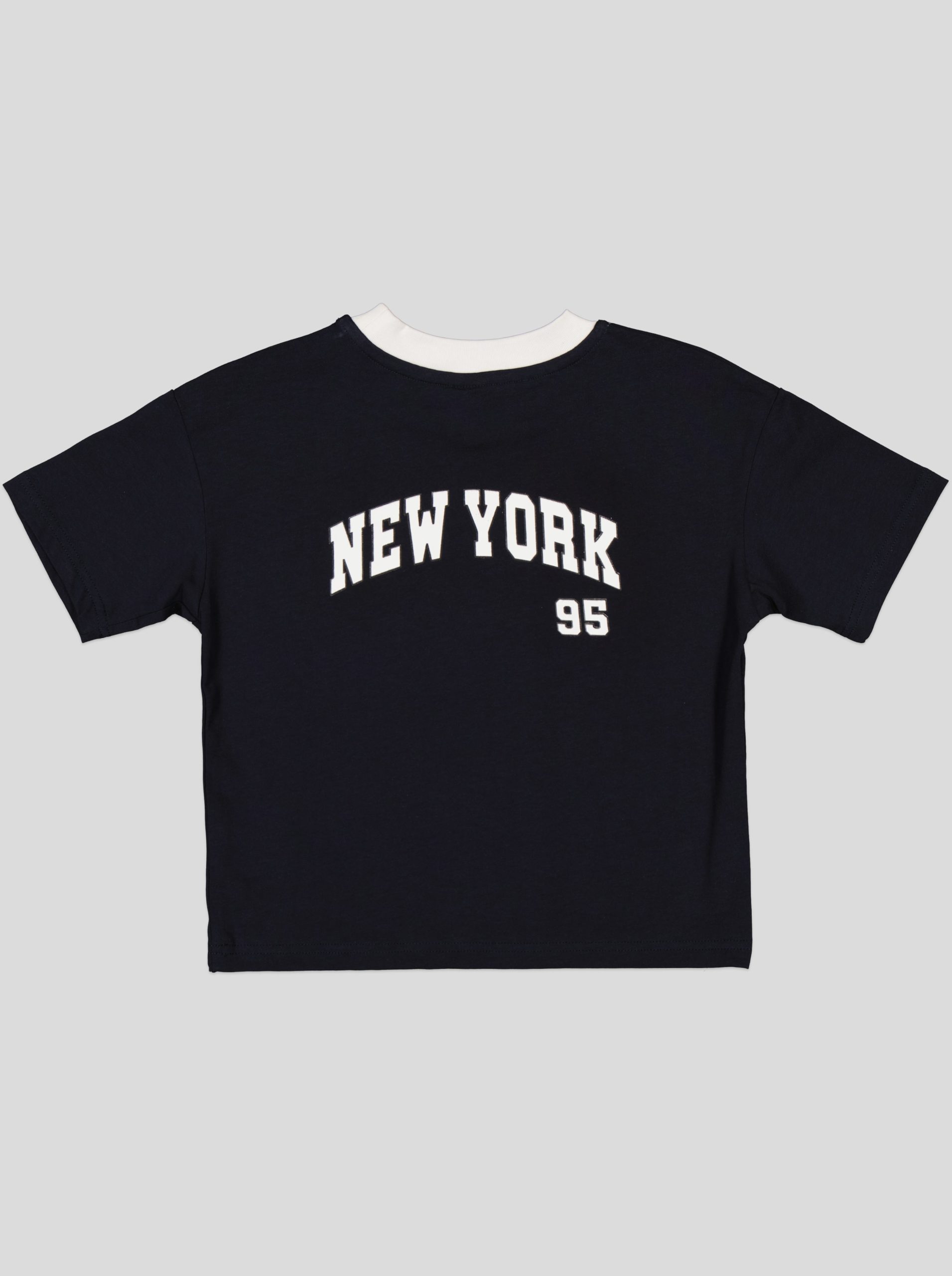 TSBE002_WP+1_WP Ensemble Garçon "New York 95" – T-shirt Col Contrastant + Short Molleton – Image 3