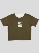 Ensemble Garçon "New York 95" – T-shirt Col Contrastant + Short Molleton – Image 16
