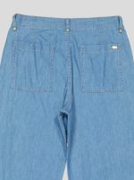 Jean Femme Large Taille Haute – Denim Léger Bleu Clair Délavé – Image 2