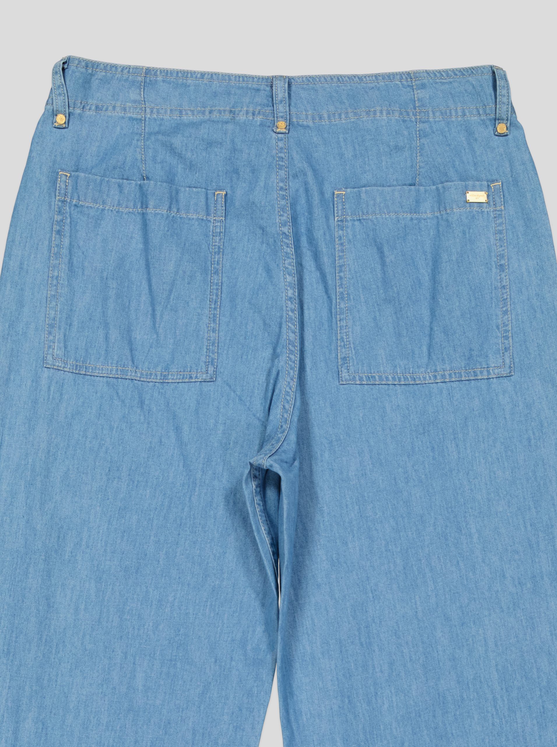 1 Jean Femme Large Taille Haute – Denim Léger Bleu Clair Délavé – Image 2