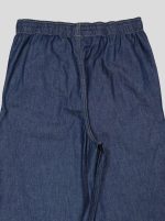 Pantalon Femme Large en Denim Léger – Taille Élastiquée & Cordon – Image 5