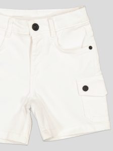 Short Fillette Cargo en Twill – Poches à Rabat