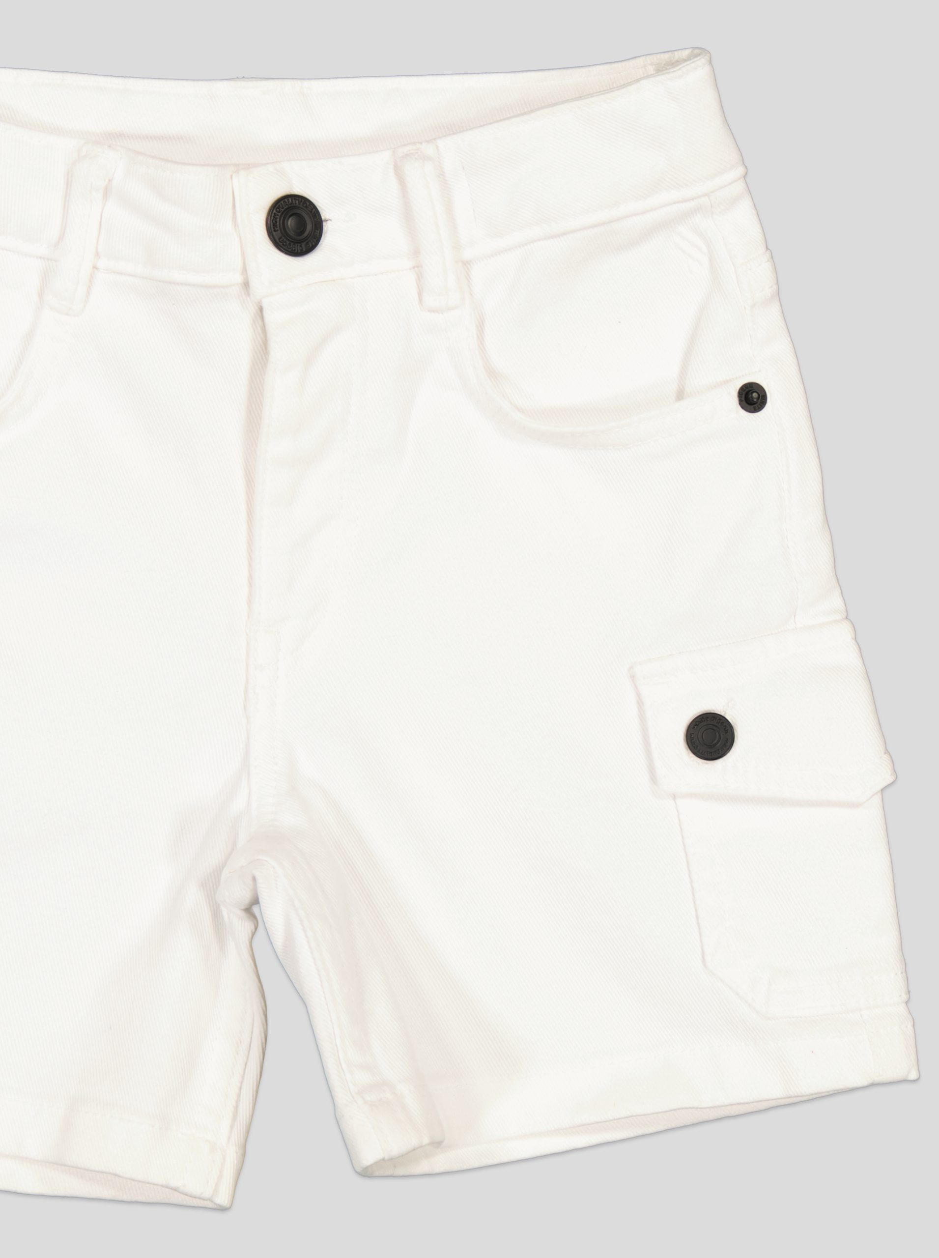 1 Short Fillette Cargo en Twill – Poches à Rabat – Image 3