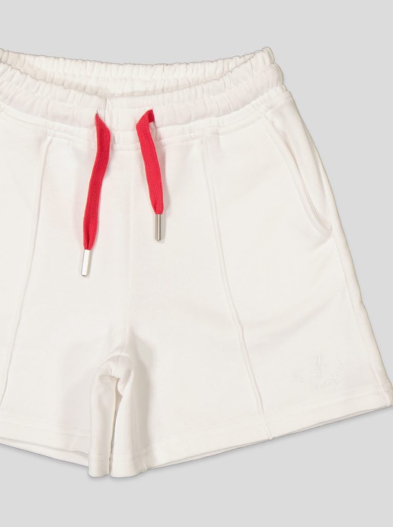Ensemble Fillette T-shirt Col V & Short en Molleton