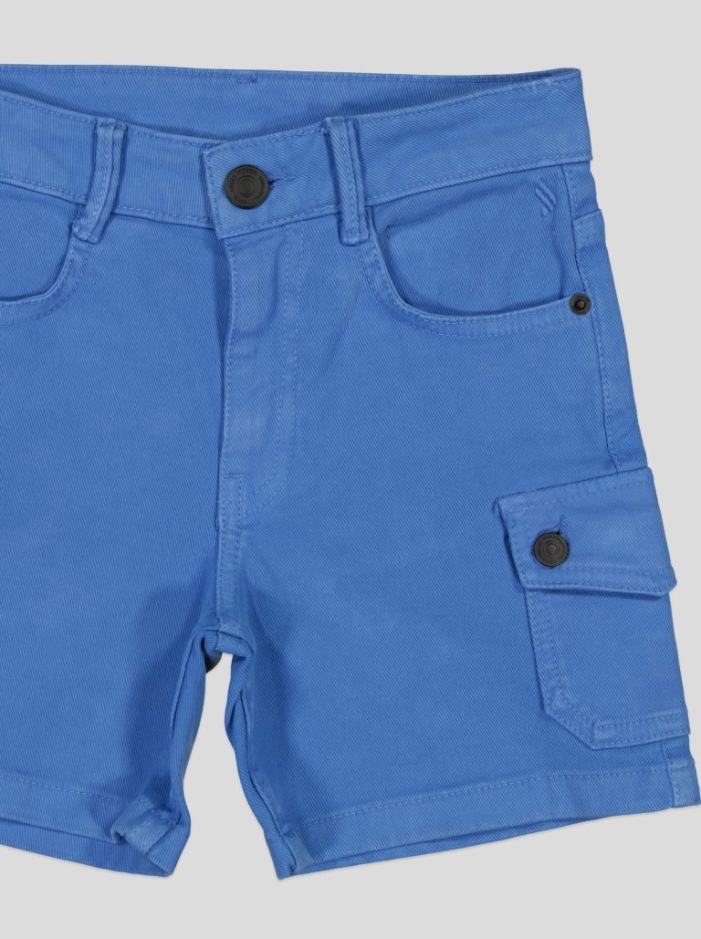 Short Fillette Cargo en Twill – Poches à Rabat