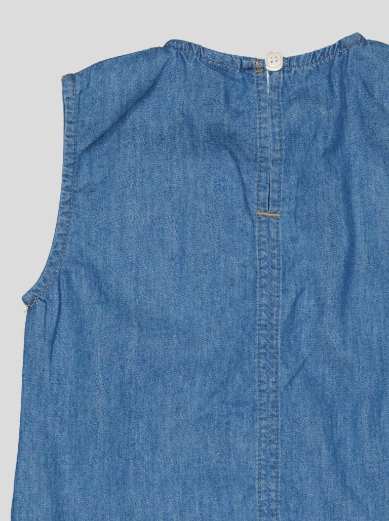 Ensemble Fillette 2 Pièces en Jean - Haut à Nœuds & Pantalon Large
