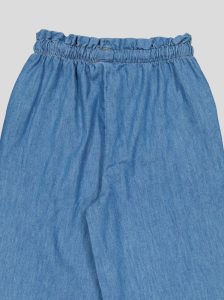 Ensemble Fillette 2 Pièces en Jean - Haut à Nœuds & Pantalon Large