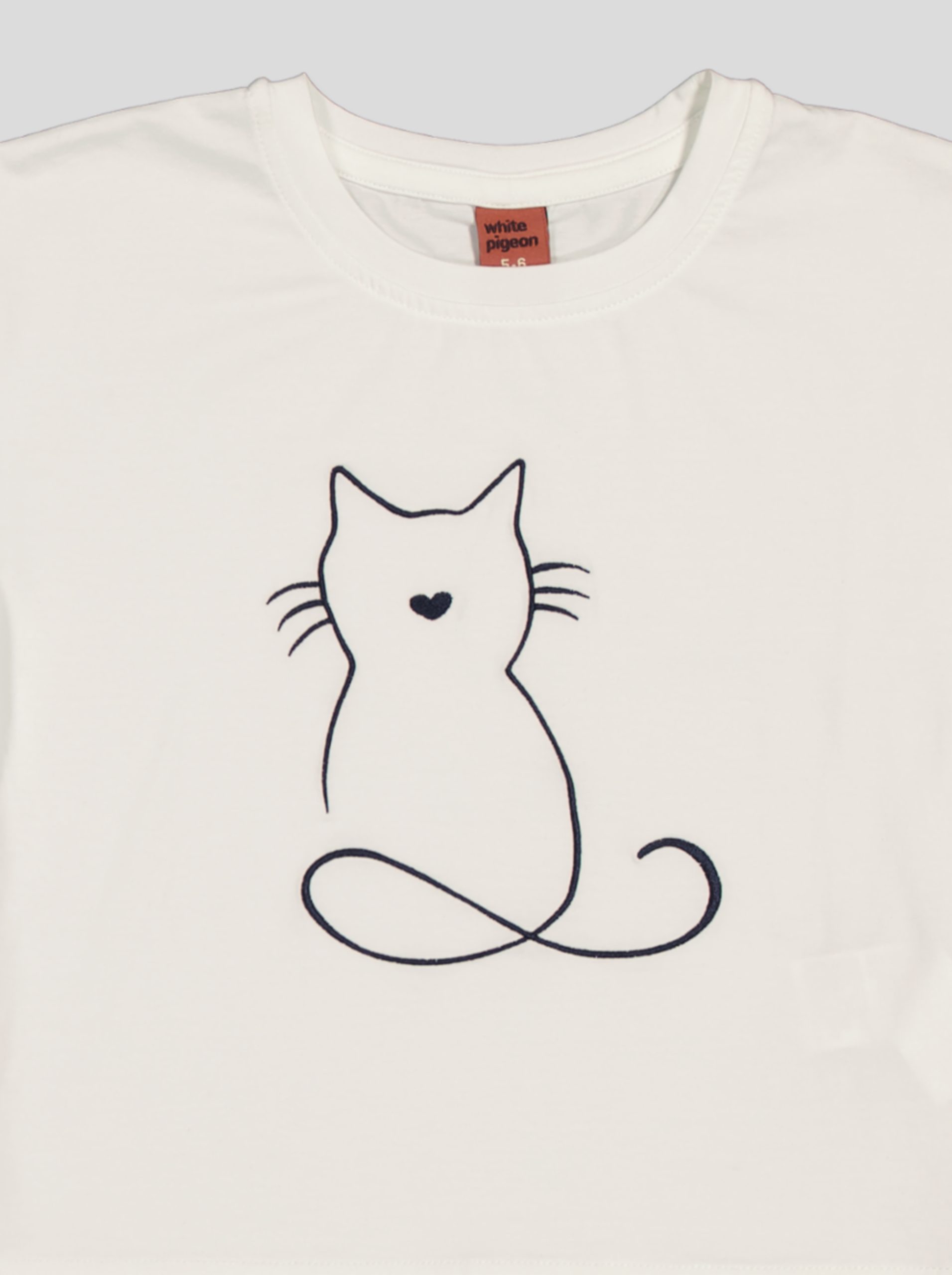 3 Ensemble Fillette T-shirt Chat Brodé & Short en Molleton – Image 7