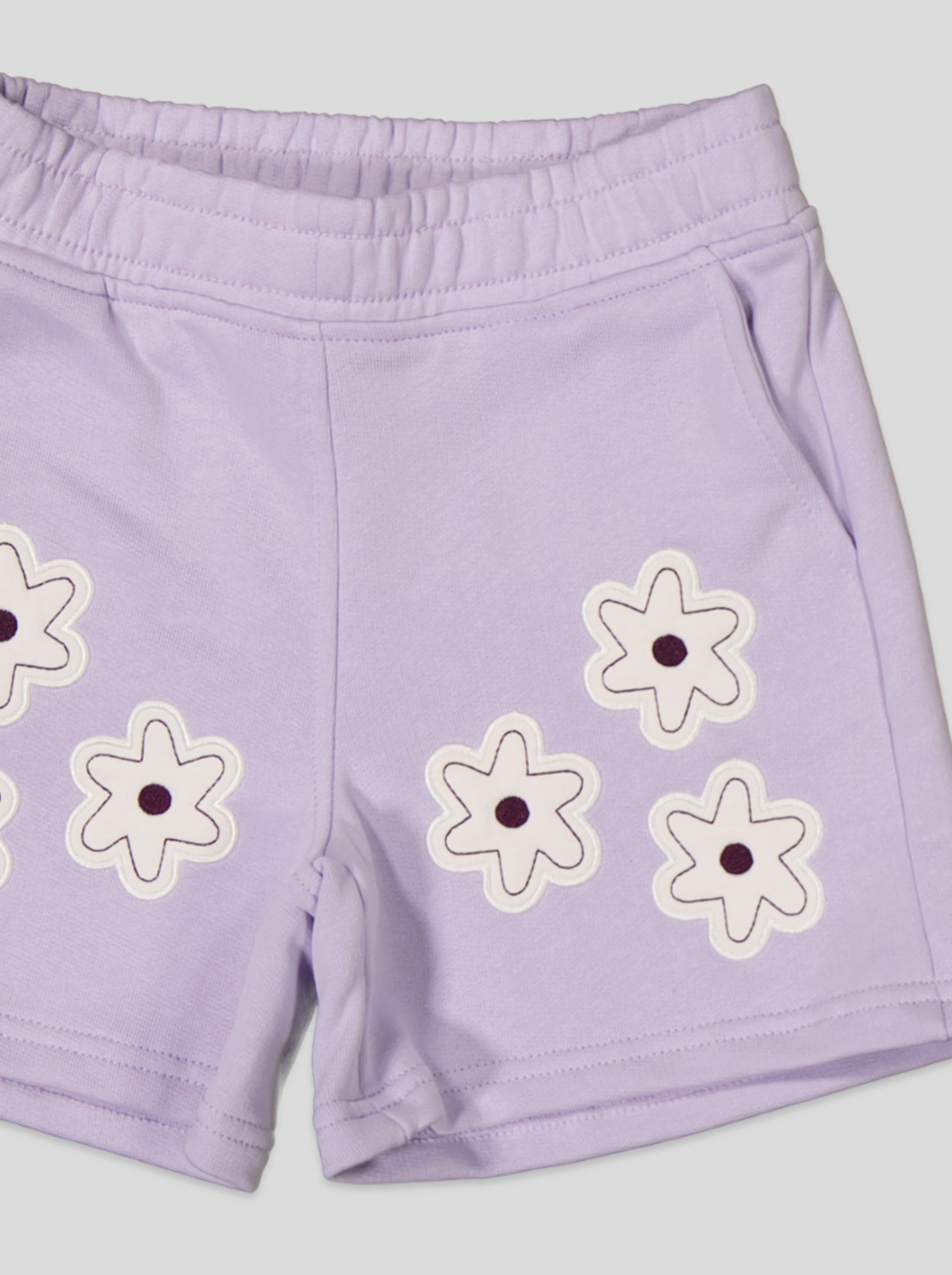 4 Ensemble Fillette T-shirt "Smile" à Coulisse & Short Fleuri – Image 3