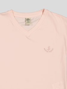 Ensemble Fillette T-shirt Col V & Short en Molleton