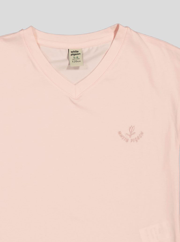Ensemble Fillette T-shirt Col V & Short en Molleton