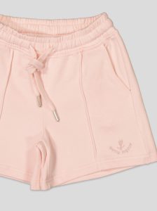 Ensemble Fillette T-shirt Col V & Short en Molleton