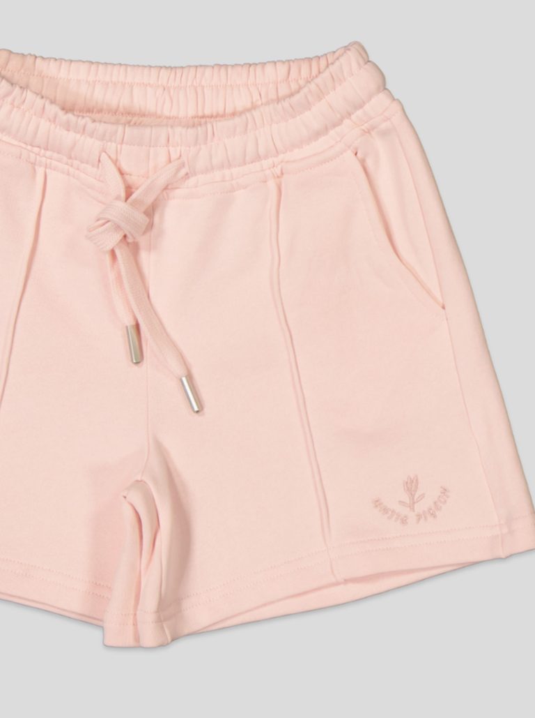 Ensemble Fillette T-shirt Col V & Short en Molleton
