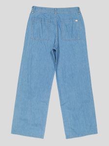 Jean Femme Large Taille Haute – Denim Léger Bleu Clair Délavé