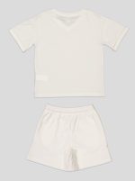 Ensemble Fillette T-shirt Col V & Short en Molleton – Image 5