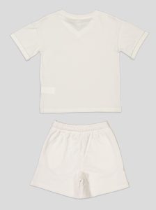 Ensemble Fillette T-shirt Col V & Short en Molleton