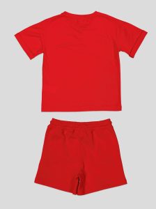 Ensemble Fillette T-shirt Col V & Short en Molleton