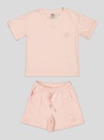 Ensemble Fillette T-shirt Col V & Short en Molleton – Image 14