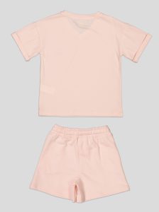 Ensemble Fillette T-shirt Col V & Short en Molleton
