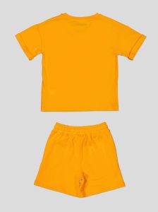 Ensemble Fillette T-shirt Col V & Short en Molleton