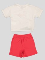 Ensemble Fillette T-shirt "Smile" à Coulisse & Short Fleuri – Image 7