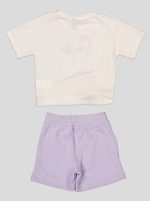 Ensemble Fillette T-shirt "Smile" à Coulisse & Short Fleuri – Image 4