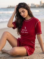 Ensemble Femme "With the Light Heart" – T-shirt Oversize + Short Molleton