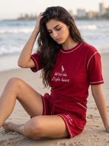 Ensemble Femme "With the Light Heart" – T-shirt Oversize + Short Molleton
