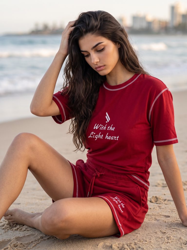 Ensemble Femme "With the Light Heart" – T-shirt Oversize + Short Molleton