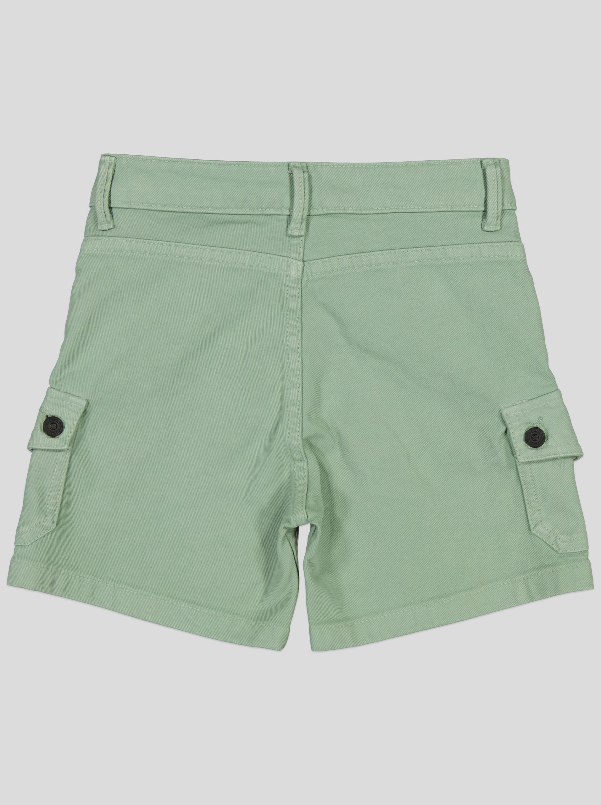 SHTF004_WP+1_WP Short Fillette Cargo en Twill – Poches à Rabat – Image 10