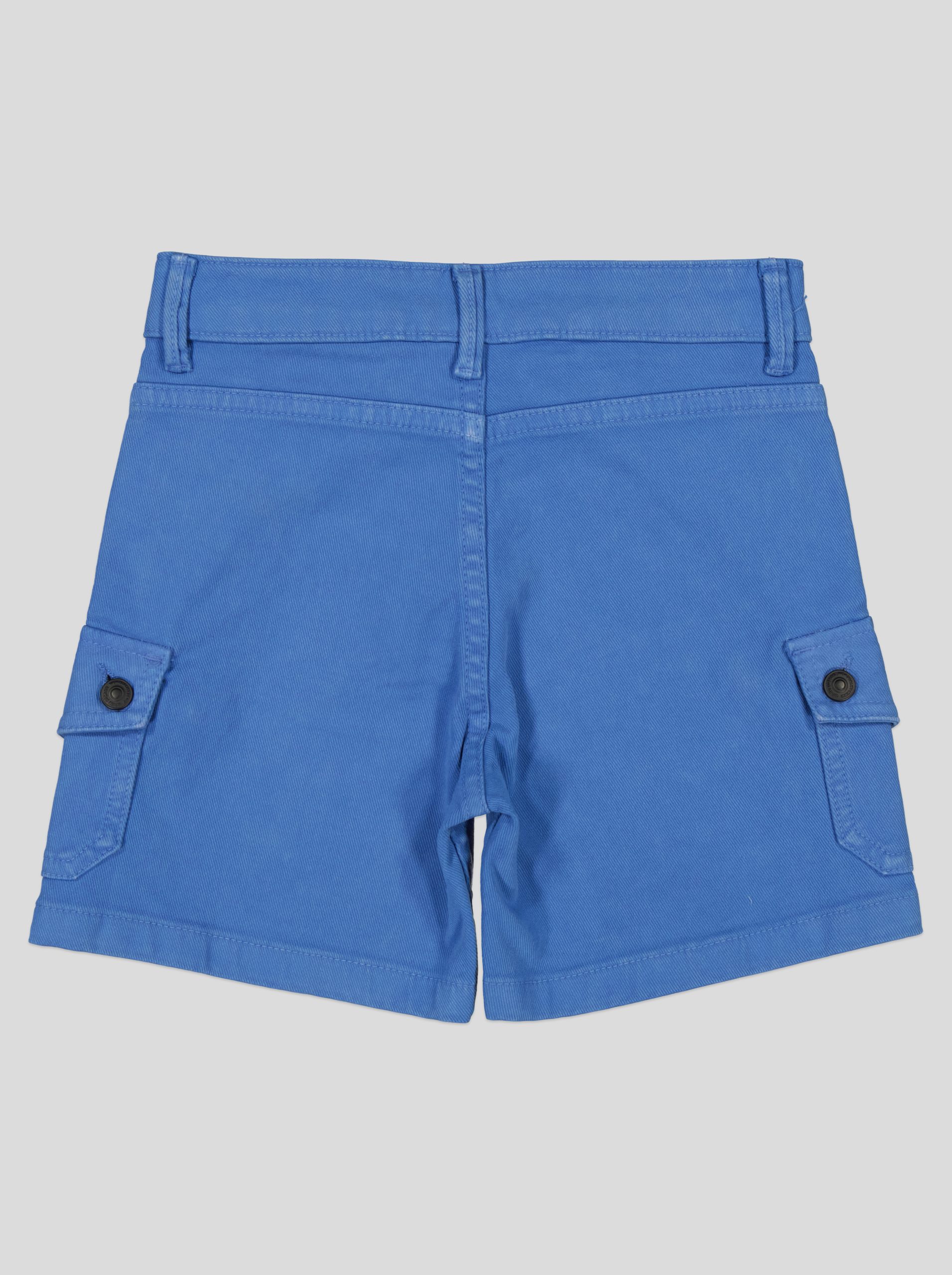 SHTF004_WP+3_WP Short Fillette Cargo en Twill – Poches à Rabat – Image 7