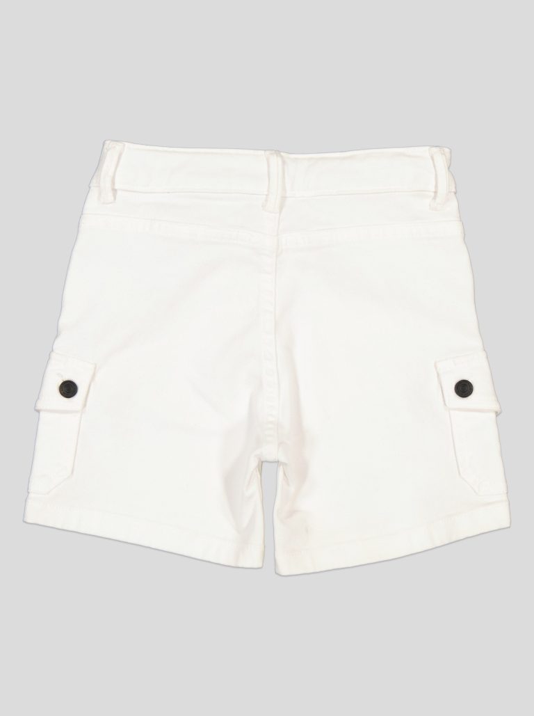Short Fillette Cargo en Twill – Poches à Rabat