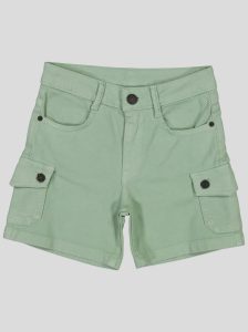 Short Fillette Cargo en Twill – Poches à Rabat