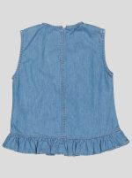 Ensemble Fillette 2 Pièces en Jean - Haut à Nœuds & Pantalon Large – Image 7