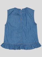 Ensemble Fillette 2 Pièces en Jean - Haut à Nœuds & Pantalon Large – Image 14