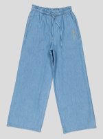 Ensemble Fillette 2 Pièces en Jean - Haut à Nœuds & Pantalon Large – Image 8