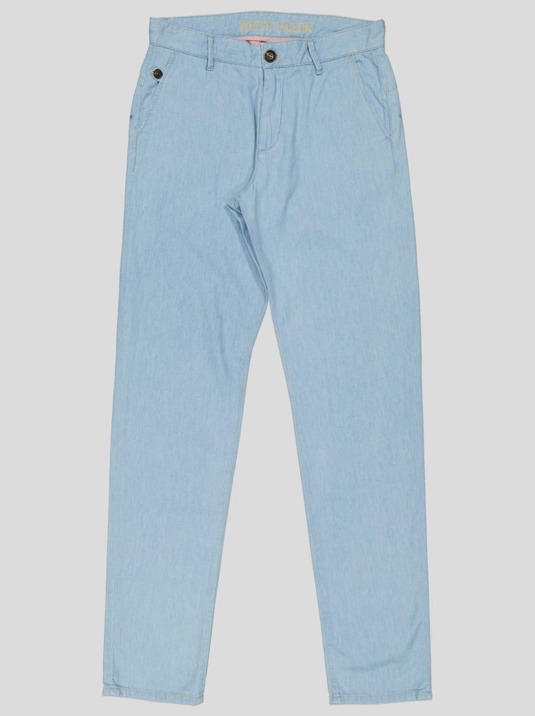 Pantalon Homme en Jean Léger - Coupe Droite White Pigeon