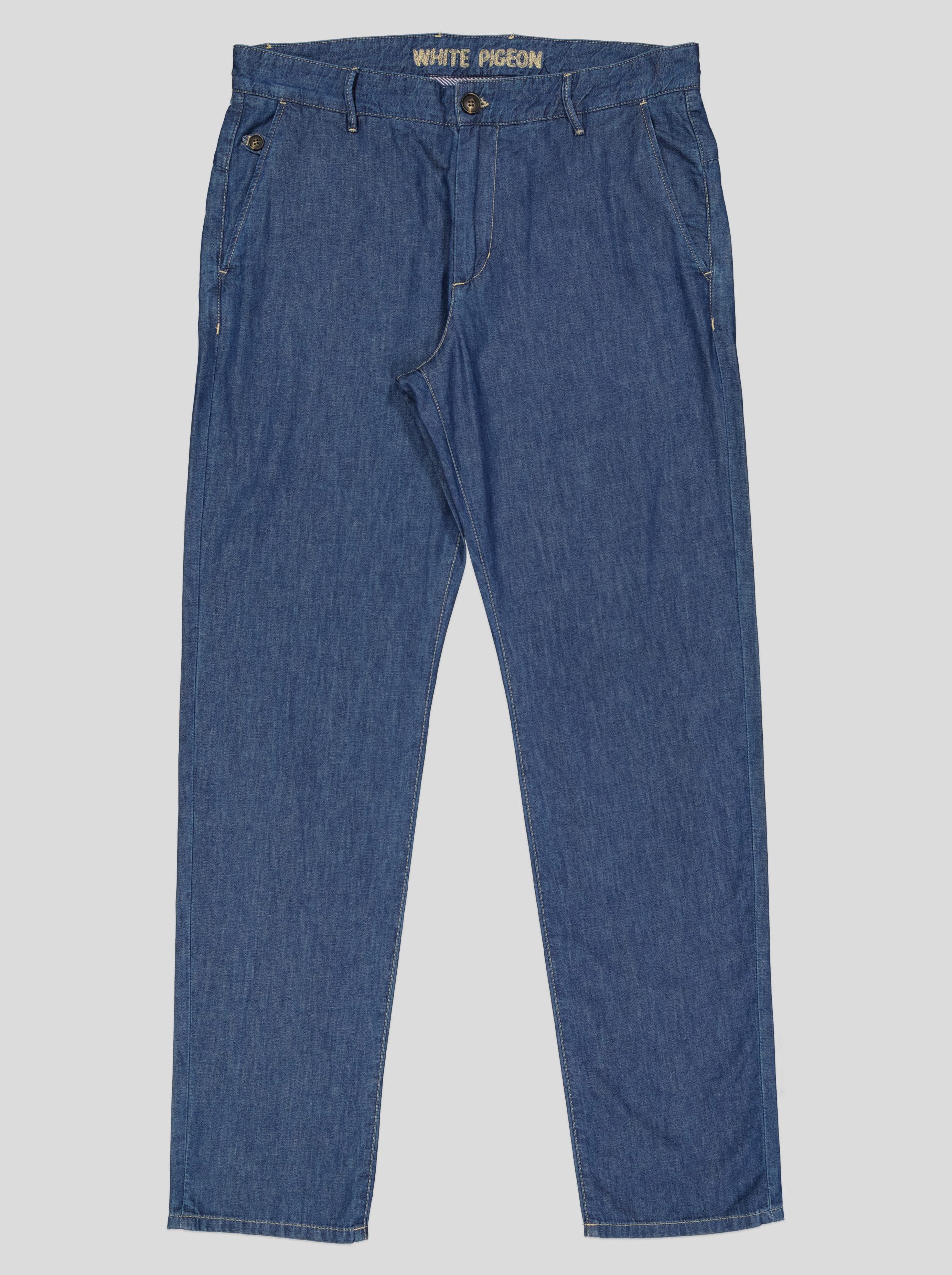 WPPCH011_WP_WP Pantalon Homme en Jean Léger - Coupe Droite White Pigeon – Image 6